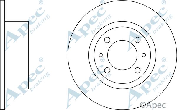 APEC BRAKING stabdžių diskas DSK505